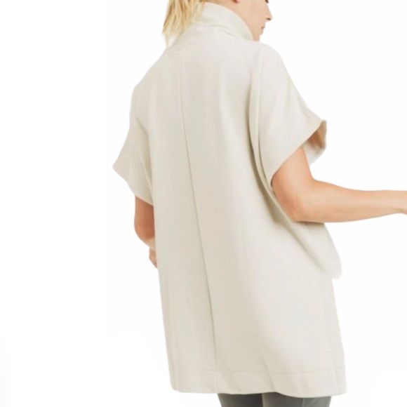 Mono B Longline Turtleneck Pullover Notched Sides - Picture 2 of 9